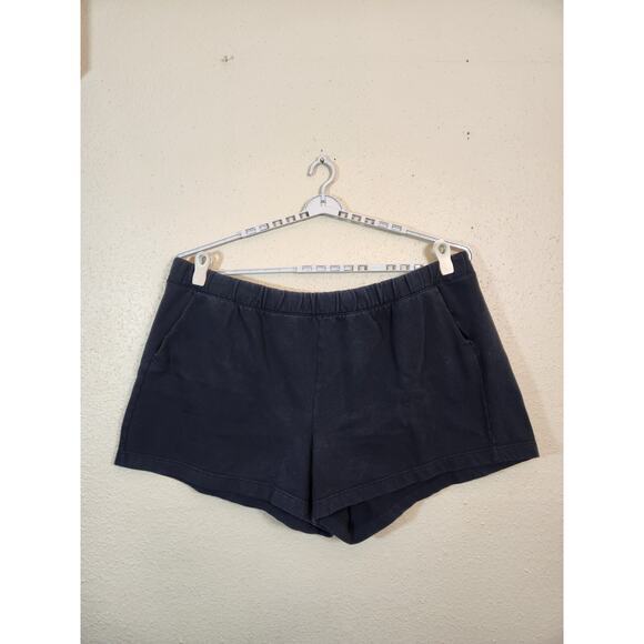 A New Day Women's Black Solid High Rise Elastic Waist Sweat Shorts Size 4X - Picture 1 of 7